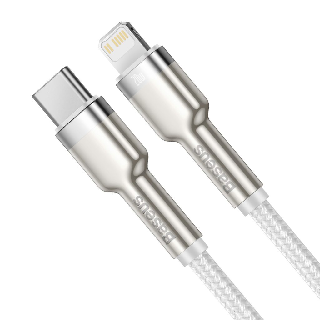 Baseus kabel Cafule Metal PD USB-C - Lightning 2,0 m biały 20W - obrazek 2