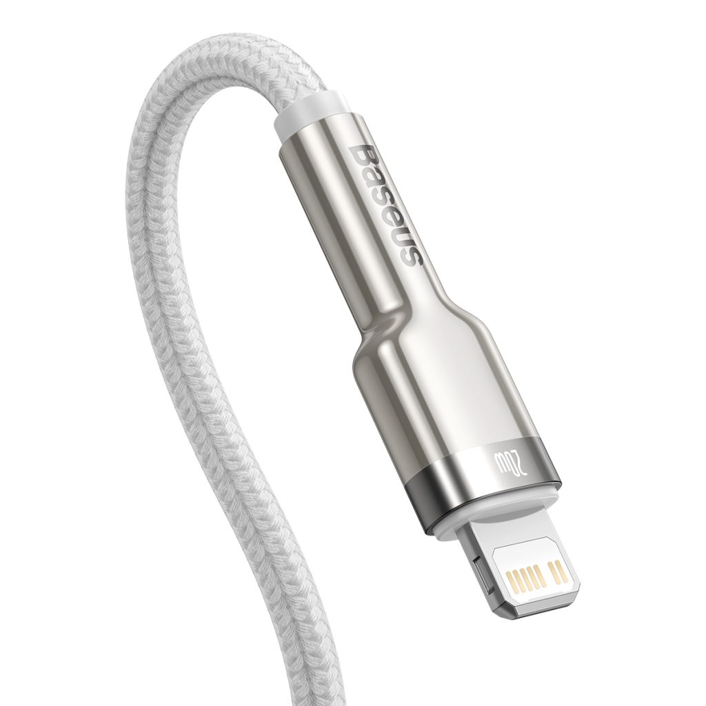 Baseus kabel Cafule Metal PD USB-C - Lightning 2,0 m biały 20W - obrazek 3