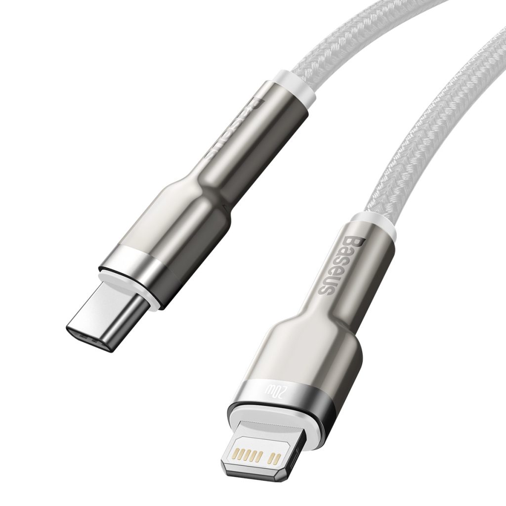 Baseus kabel Cafule Metal PD USB-C - Lightning 2,0 m biały 20W - obrazek 4