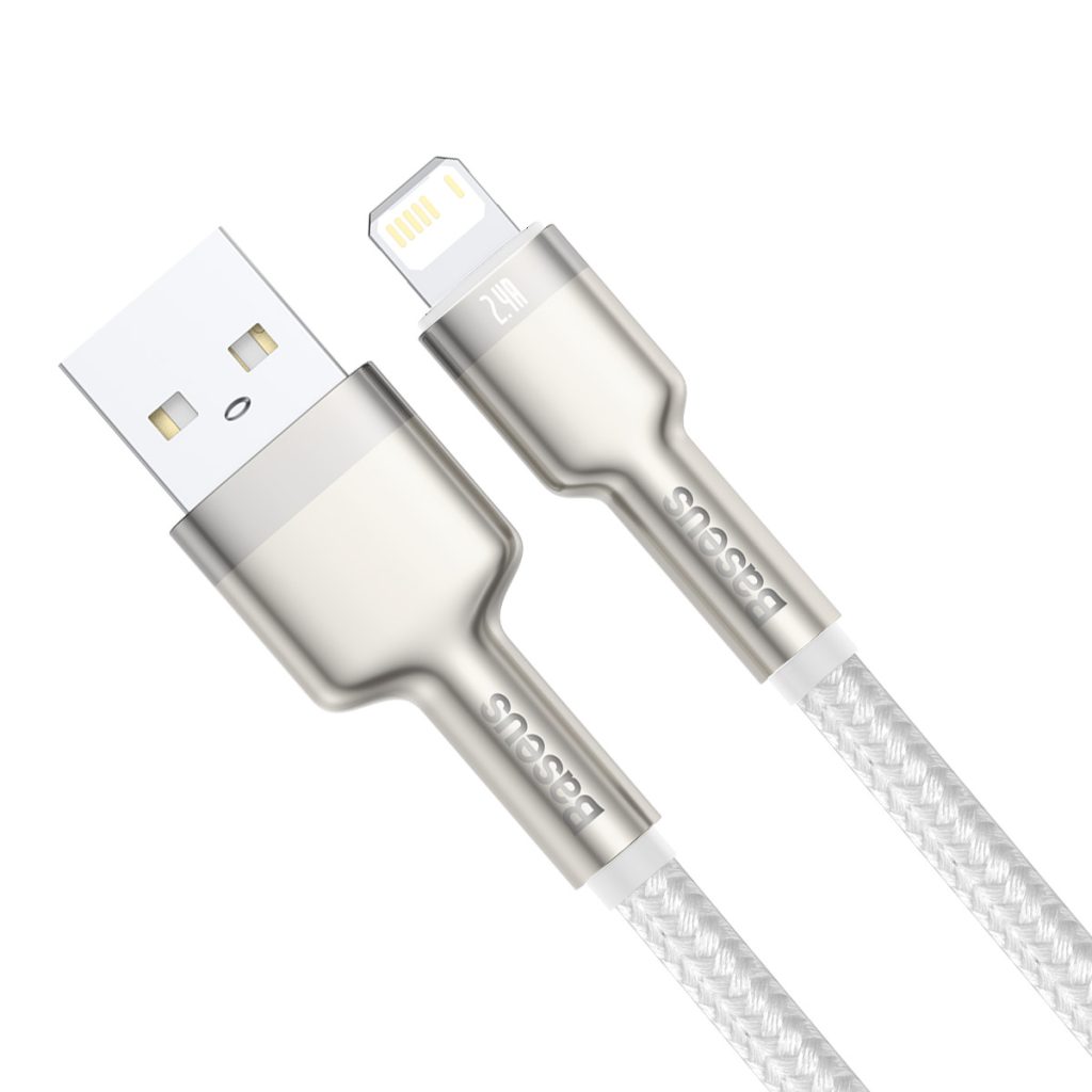 Baseus kabel Cafule Metal USB - Lightning 2,4A 1,0 m biały - obrazek 2