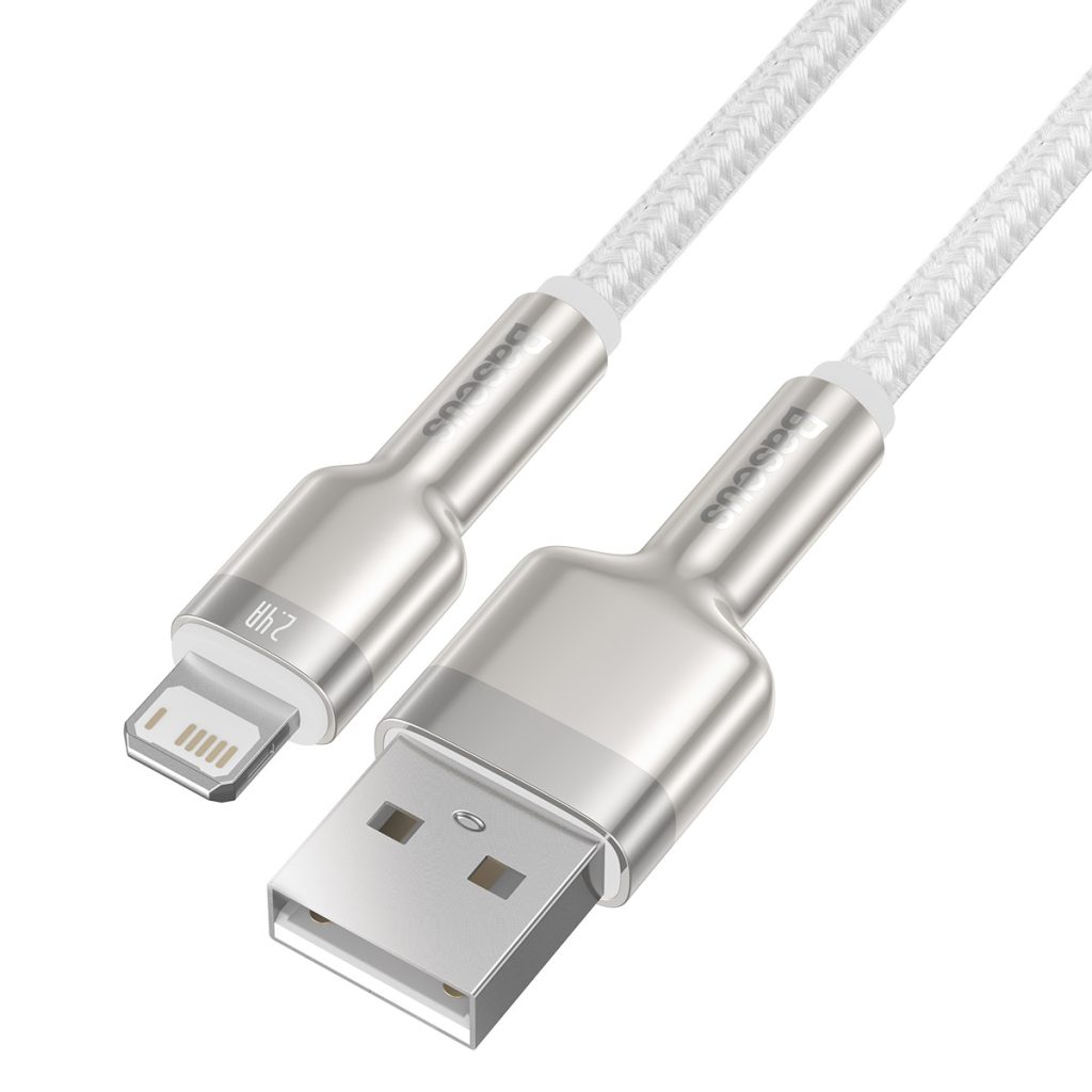 Baseus kabel Cafule Metal USB - Lightning 2,4A 1,0 m biały - obrazek 3