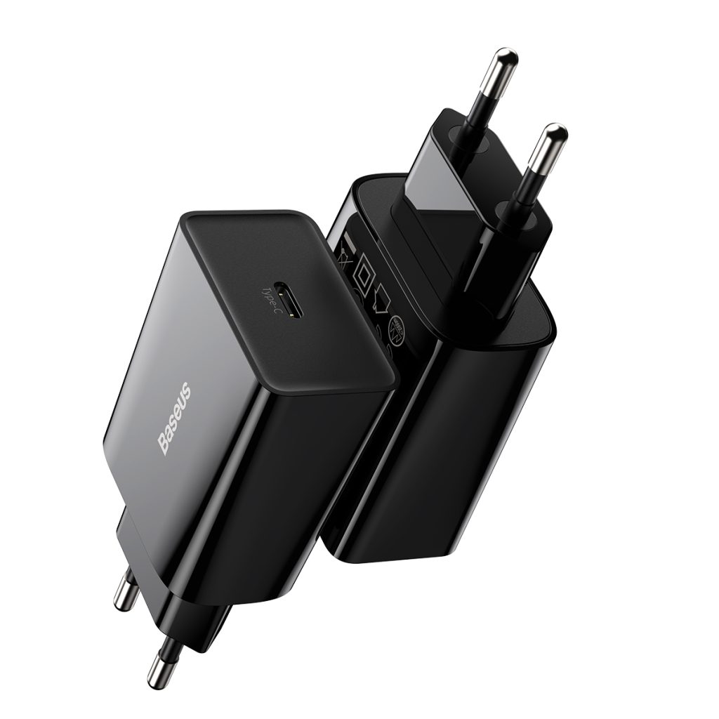 Baseus ładowarka sieciowa Speed Mini PD 20W 1x USB-C czarna - obrazek 2