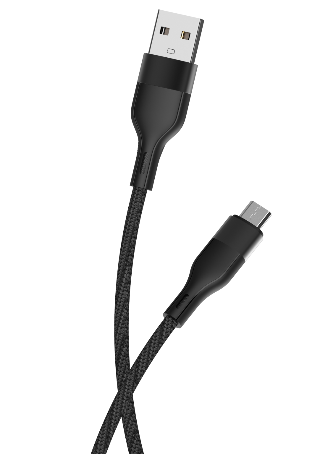 Maxlife kabel MXUC-07 USB - microUSB 1,0 m 2,4A czarny nylonowy - obrazek 2