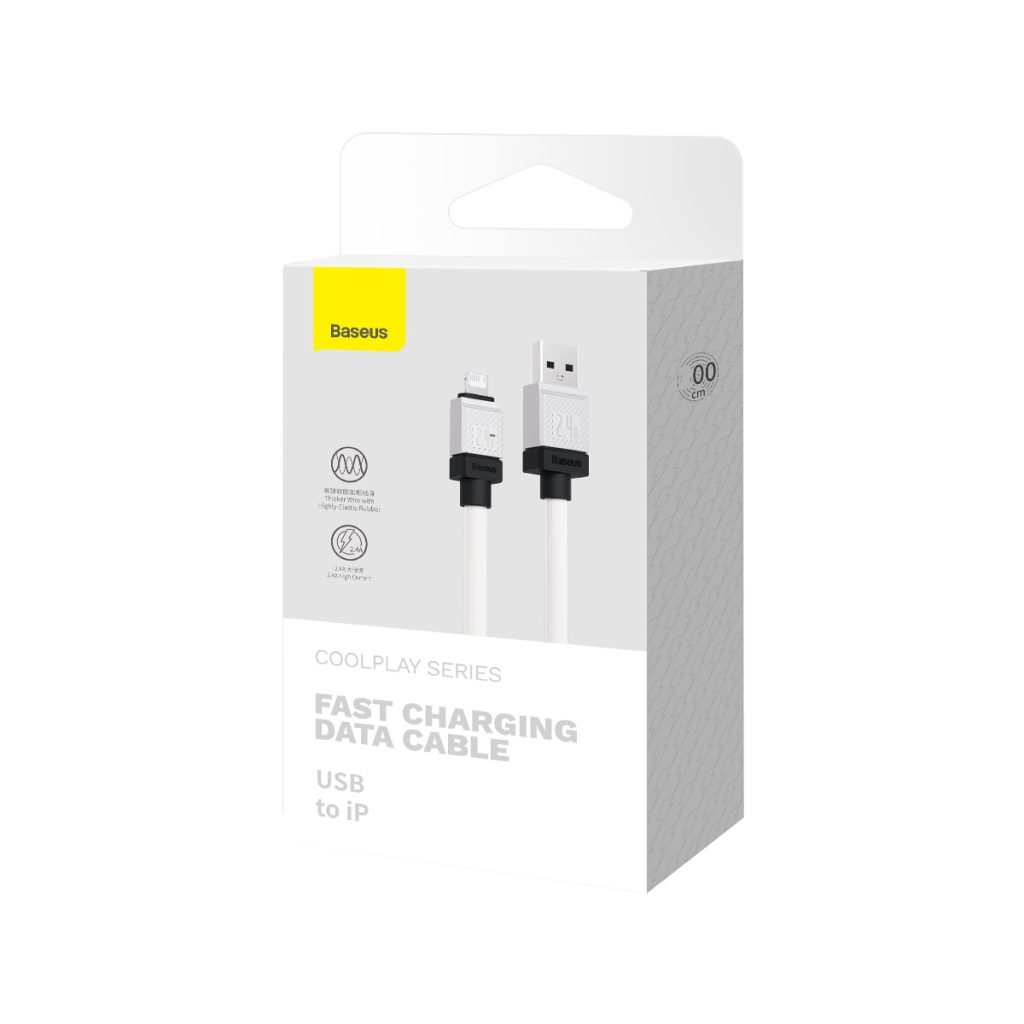 Baseus kabel CoolPlay USB - Lightning 1m 2,4A biały - obrazek 8