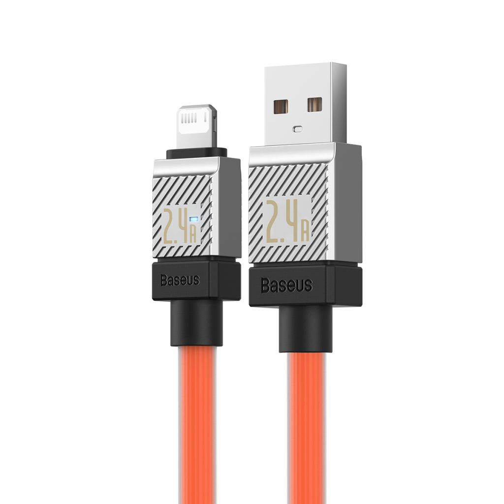 Baseus kabel CoolPlay USB - Lightning 1m 2,4A pomarańczowy - obrazek 3