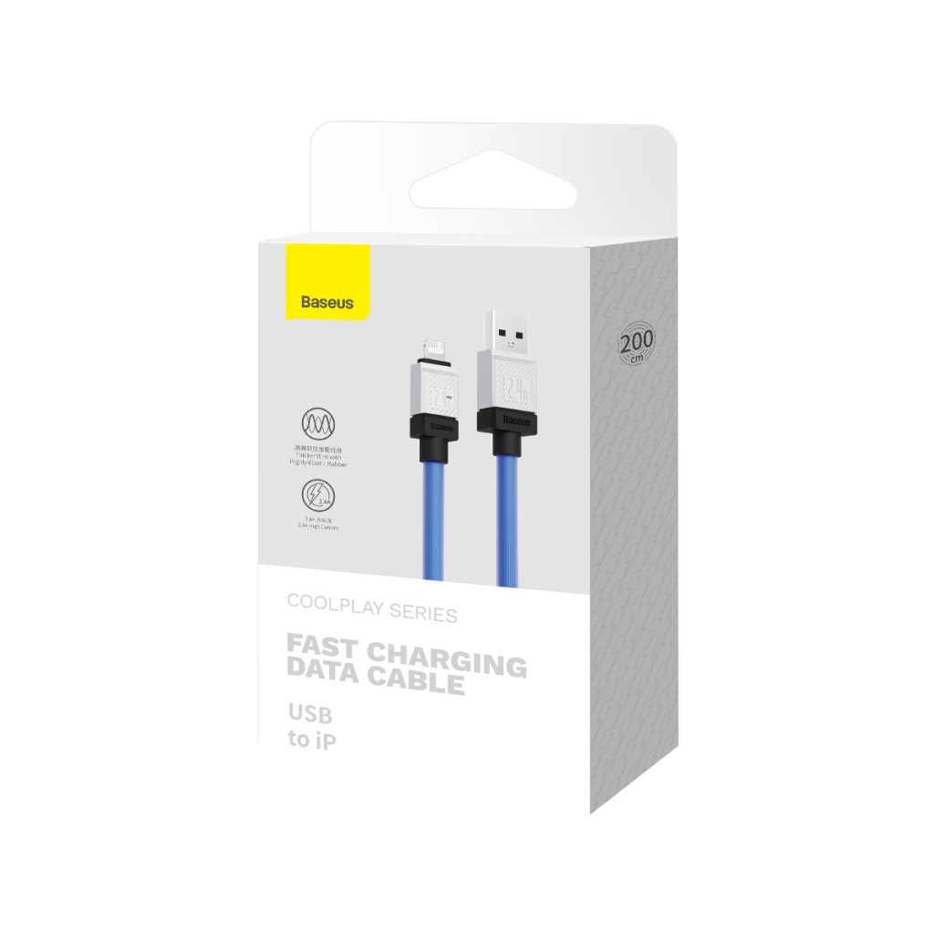 Baseus kabel CoolPlay USB - Lightning 2m 2,4A niebieski - obrazek 8