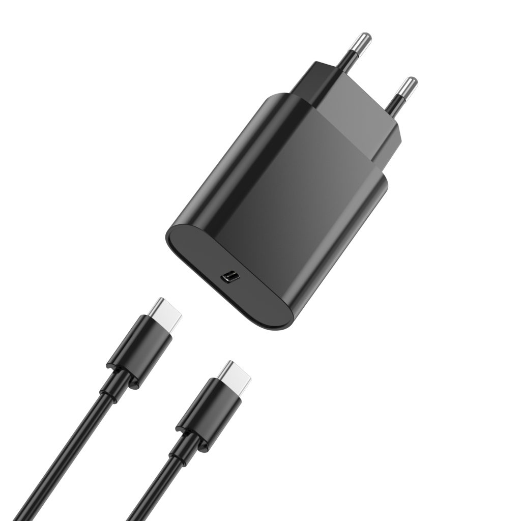 WIWU ładowarka sieciowa Wi-U001 PD 20W 1x USB-C czarna + kabel USB-C - USB-C - obrazek 2