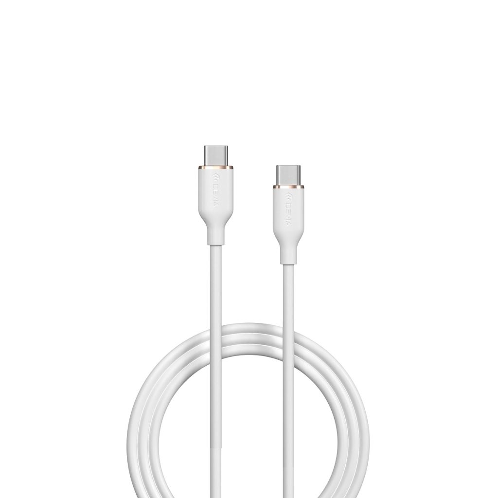 Devia kabel Jelly EC632 USB-C - USB-C 1,2 m 60W 3A biały