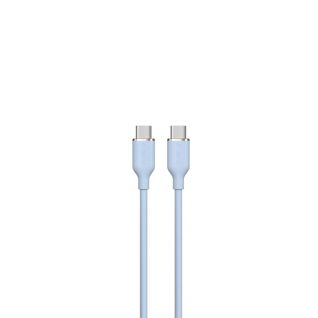 Devia kabel Jelly EC632 USB-C - USB-C 1,2 m 60W 3A niebieski - obrazek 2