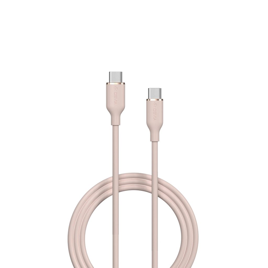 Devia kabel Jelly EC632 USB-C - USB-C 1,2 m 60W 3A różowy