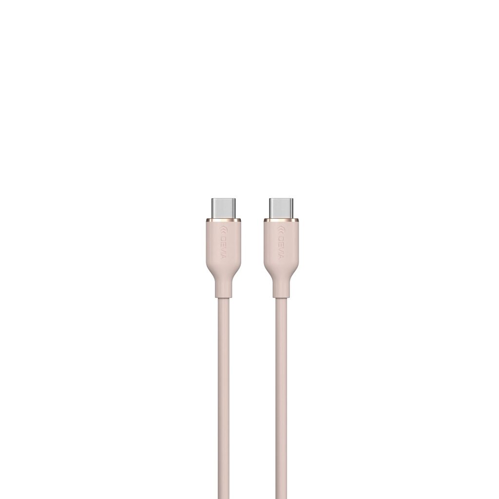 Devia kabel Jelly EC632 USB-C - USB-C 1,2 m 60W 3A różowy - obrazek 2