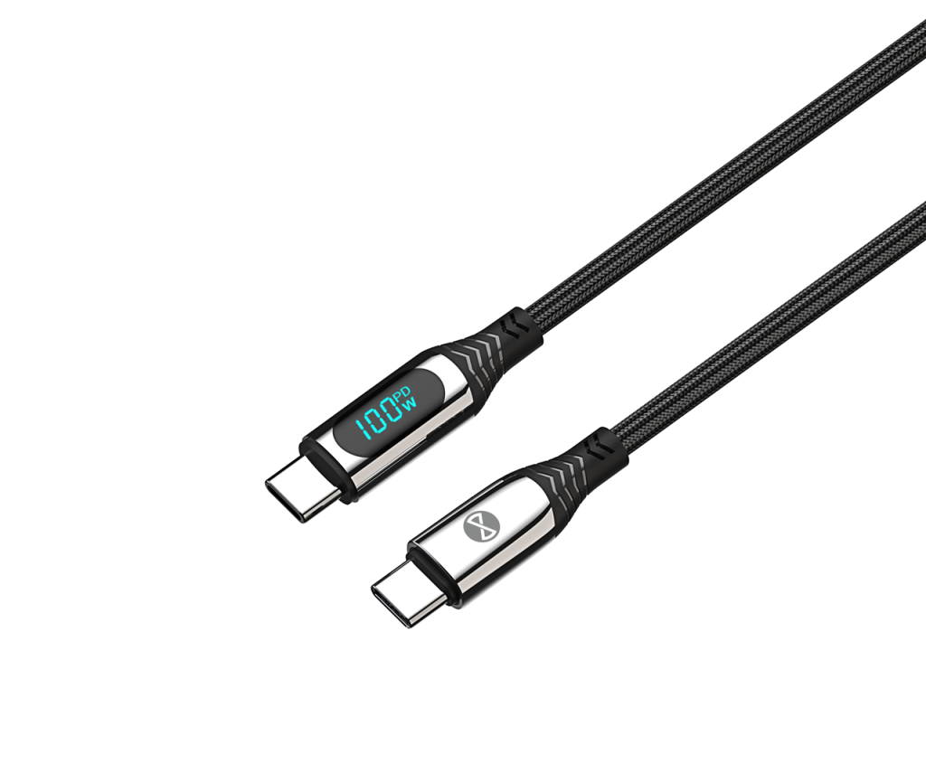 Forever kabel LCD USB-C - USB-C 1,0 m 100W czarny - obrazek 4