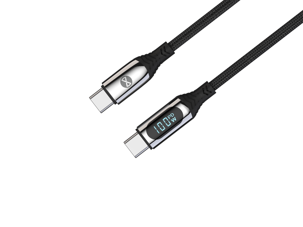 Forever kabel LCD USB-C - USB-C 1,0 m 100W czarny - obrazek 5