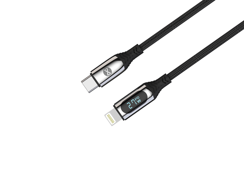 Forever kabel LCD USB-C - Lightning 1,0 m 27W czarny - obrazek 3