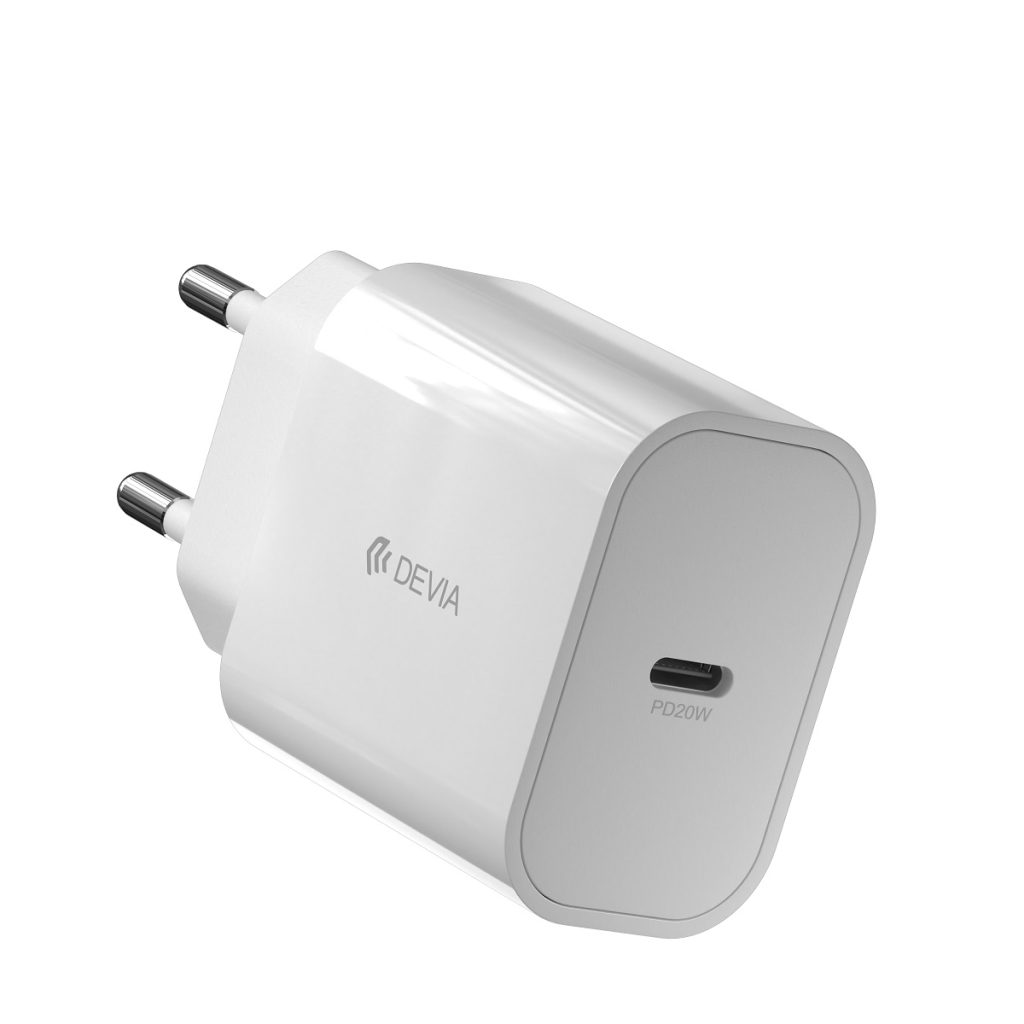 Devia ładowarka sieciowa Smart PD 20W 1x USB-C biała + kabel Lightning - USB-C V2 - obrazek 2