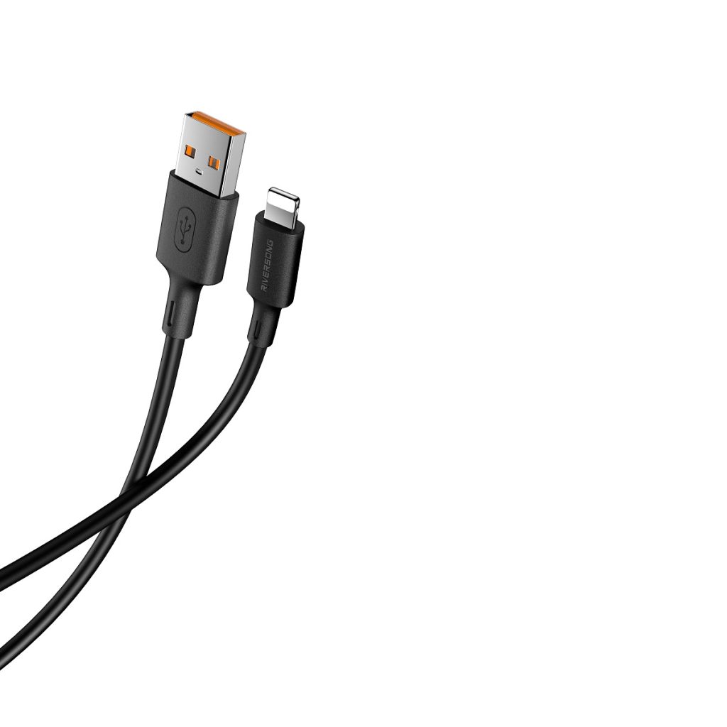 Riversong kabel Zeta USB - Lightning 1,0m 2,4A czarny CL118 - obrazek 2