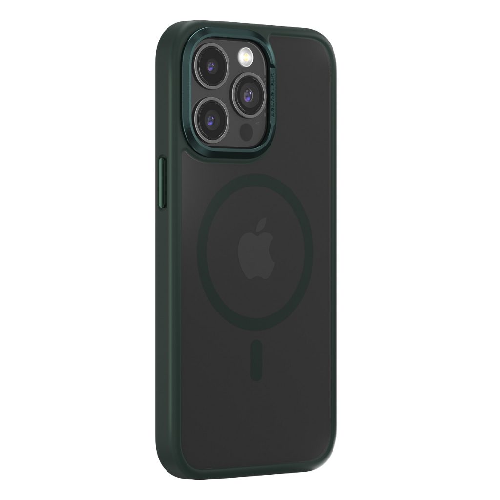 Comma nakładka Joy Elegant Mag do iPhone 15 ciemno zielona