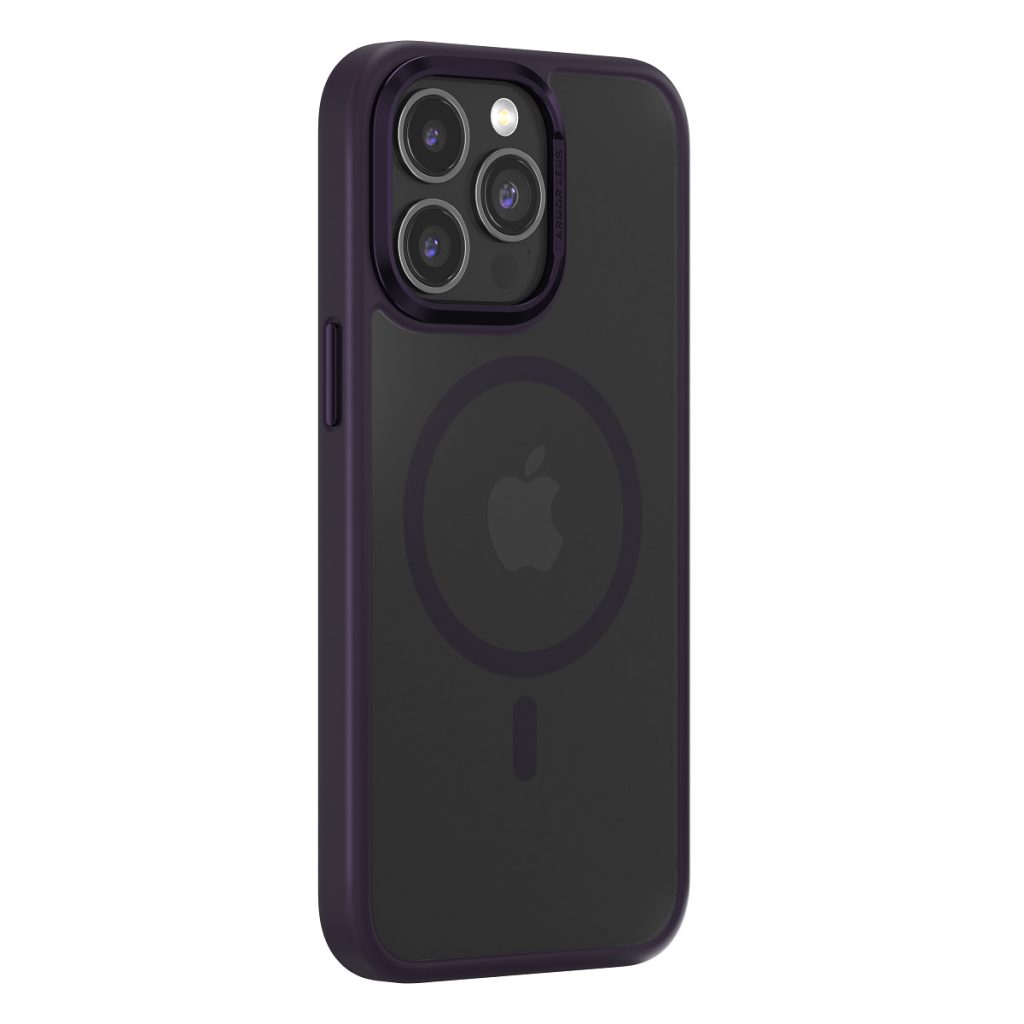 Comma nakładka Joy Elegant Mag do iPhone 15 Pro Max ciemno fioletowa