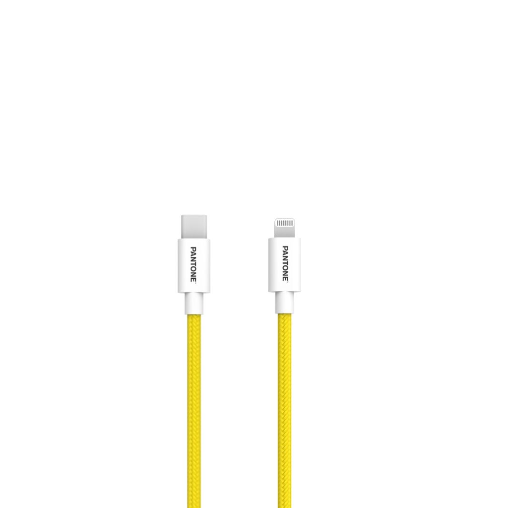 PANTONE MFi kabel Lightning - USB-C 1,5m PT-CTL002-5 Yellow 102C