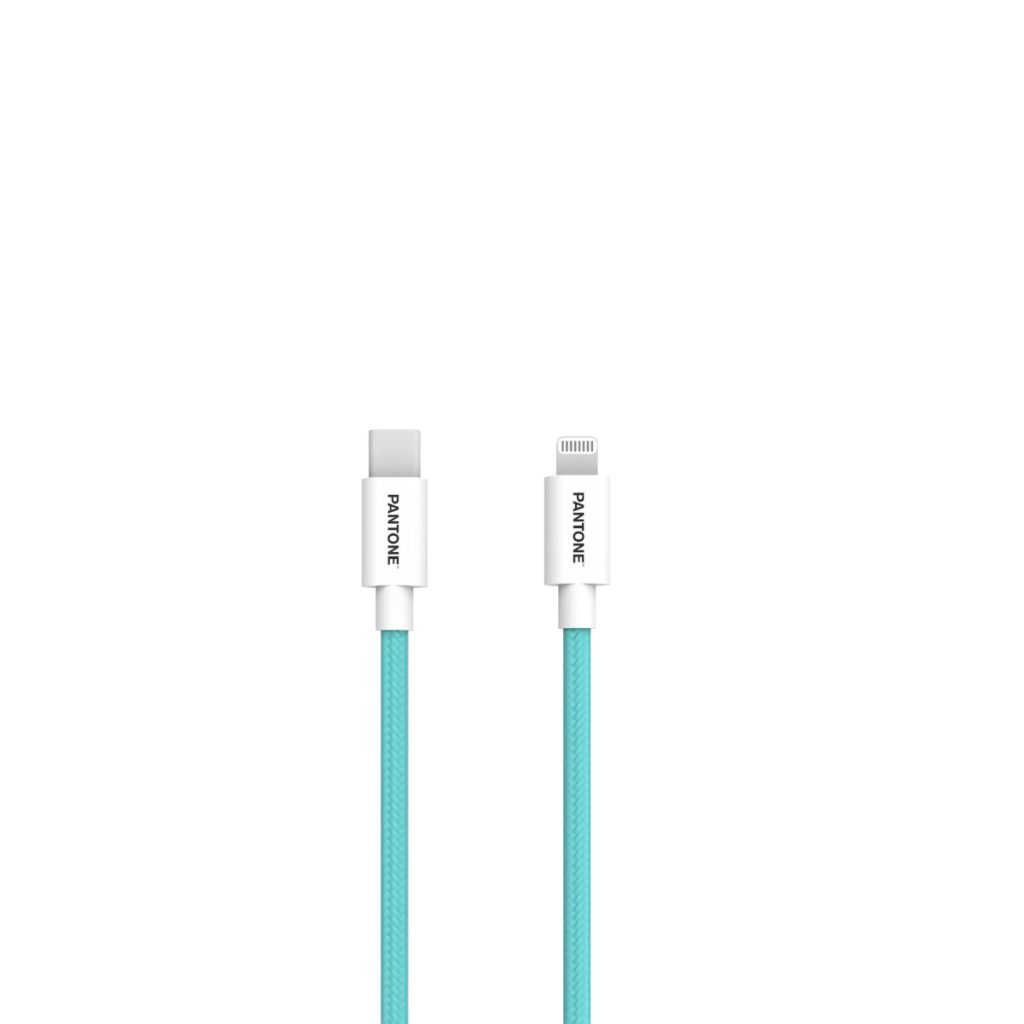 PANTONE MFi kabel Lightning - USB-C 1,5m PT-CTL002-5 Teal 3242C