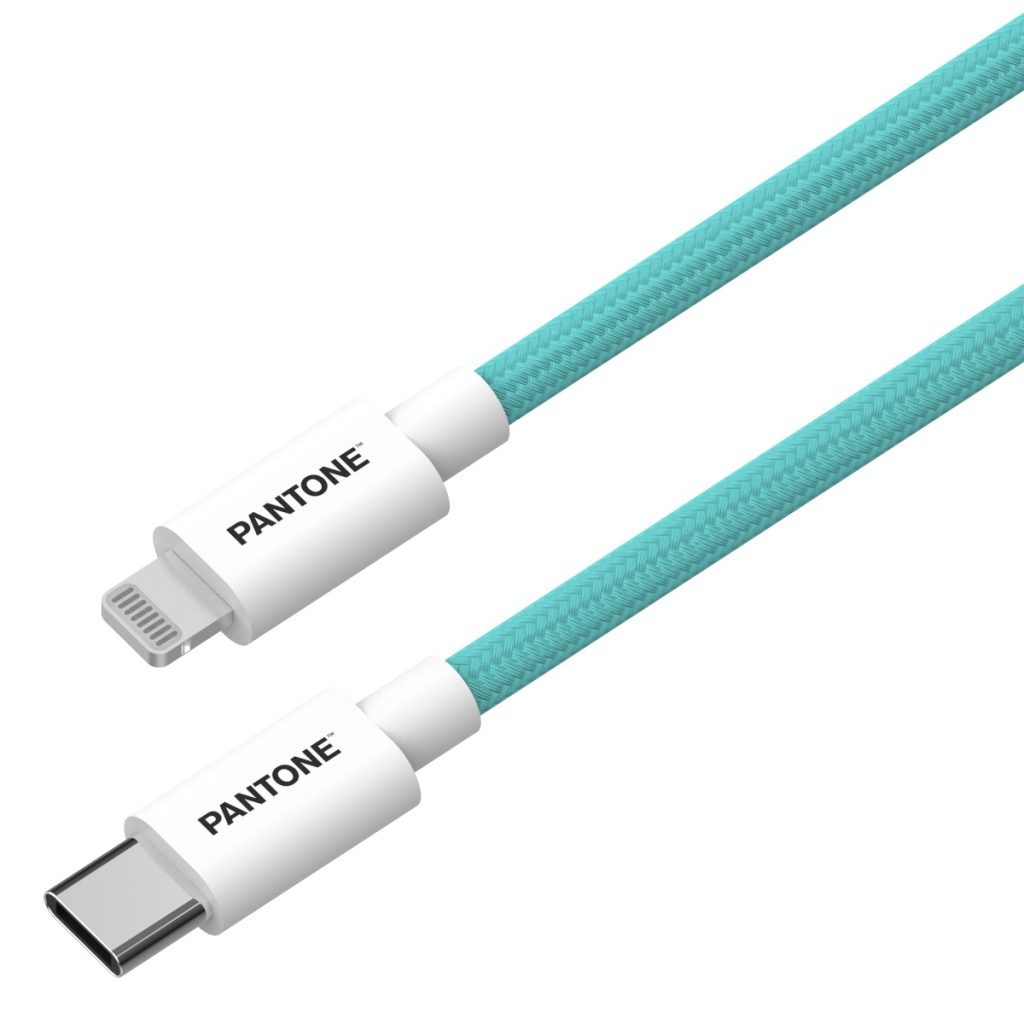 PANTONE MFi kabel Lightning - USB-C 1,5m PT-CTL002-5 Teal 3242C - obrazek 2