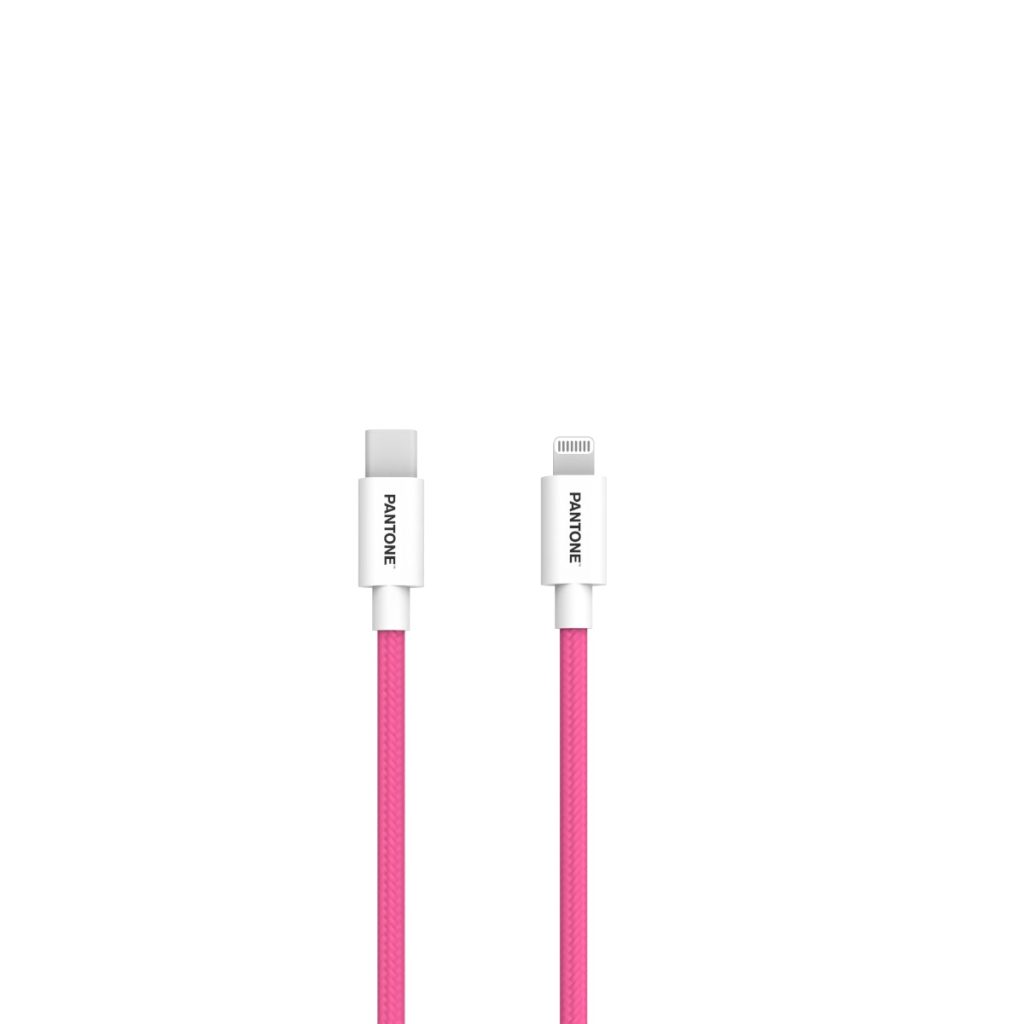 PANTONE MFi kabel Lightning - USB-C 1,5m PT-CTL002-5 Pink 184C