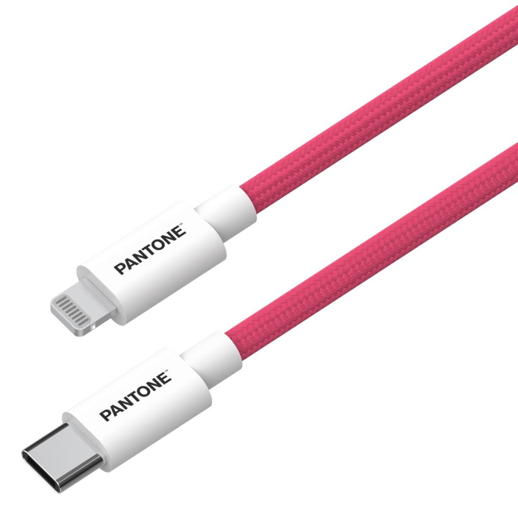 PANTONE MFi kabel Lightning - USB-C 1,5m PT-CTL002-5 Pink 184C - obrazek 2