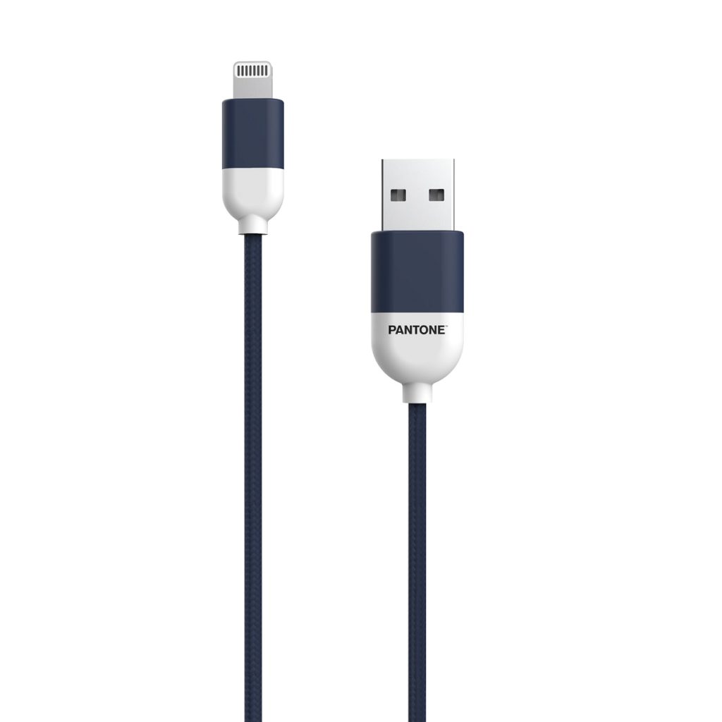 PANTONE MFi kabel USB - Lightning 1,5m 2,4A PT-LCS001-5 Navy 2380C - obrazek 2