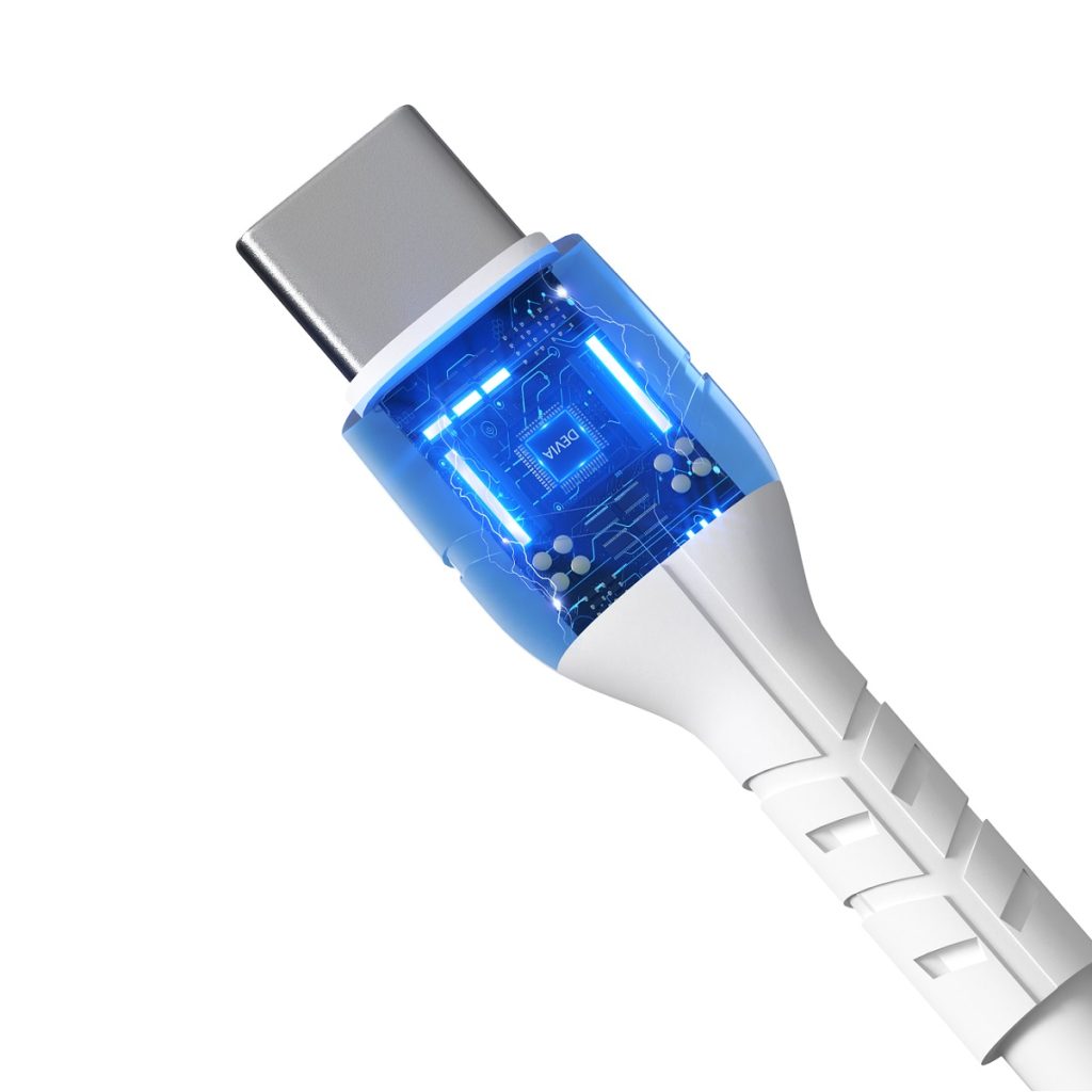 Devia kabel Kintone EC151 USB-C - USB-C 1,0 m 3A biały - obrazek 4