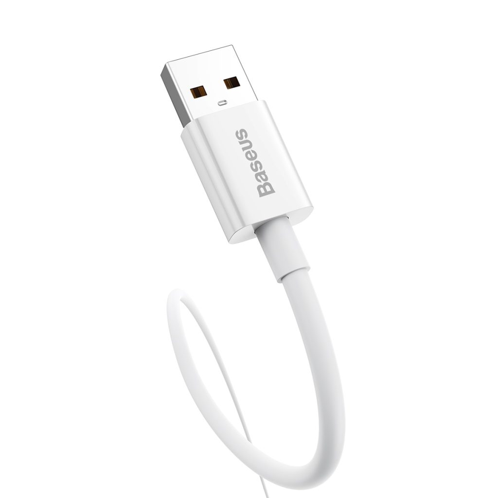 Baseus kabel Superior USB - USB-C 0,25m biały 100W - obrazek 3