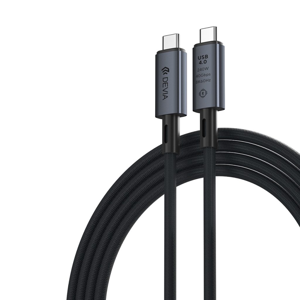 Devia kabel Extreme EC641 PD USB-C - USB-C 4.0 1,0 m 240W czarny 8K 60Hz