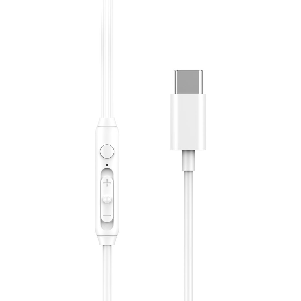 WIWU słuchawki przewodowe EB314 USB-C białe - obrazek 3