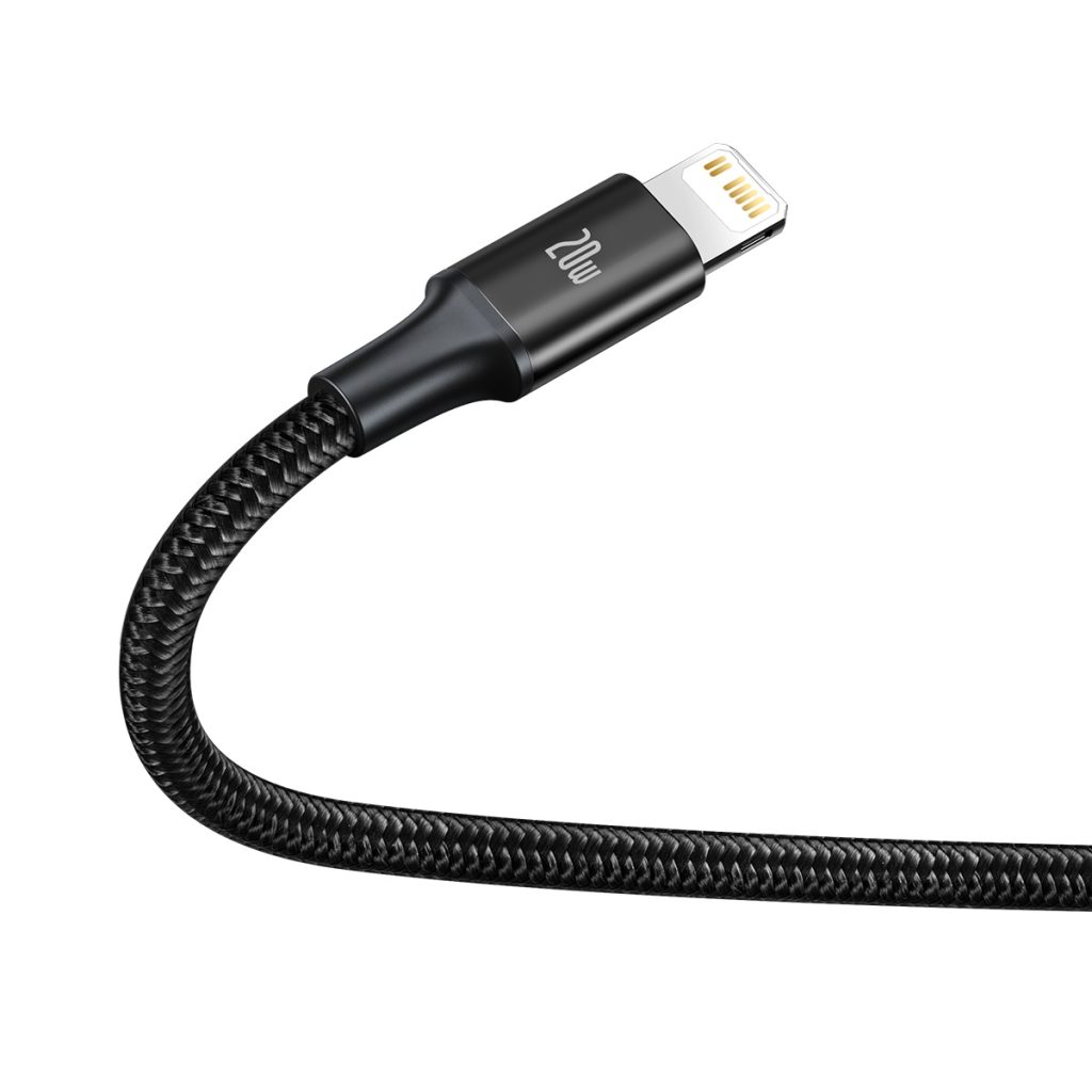 Baseus kabel 3w1 Rapid PD USB-C - micro USB + Lightning + USB-C 1,5m czarny 20W - obrazek 4