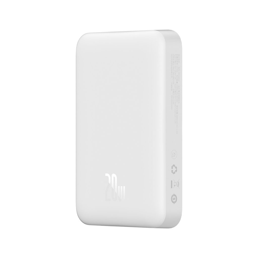 Baseus power bank magnetyczny Mini 20W 10000mAh biały - obrazek 3